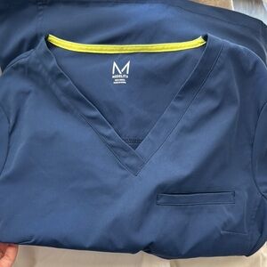 NEW medelita Navy Blue Scrub Top XS